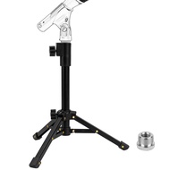 Geekria Tabletop Tripod Mic Stand Microphones Desktop Mic Stand with Foldable Non-Slip Feet Compatib