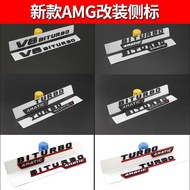 Suitable for A Benz C Side Label Sticker E Fender S Black Label V8BITURBO Car Label Sticker New Styl