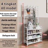 LG Rak Gantungan Baju Hanger Tas Stand Hanger Rak Sepatu Penyimpanan Tempat Topi Rak Pakaian Serbagu