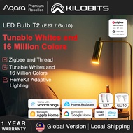 Aqara Smart LED Bulb T2 Zigbee 3.0 Thread Bluetooth E27/GU10 2700K-9000K