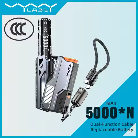 VYVYLABS Portable CCC Power Bank Removable Battery Pack 20000mAh 22.5W Fast Charging External Batter