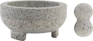 Farberware Professional Granite Molcajete Mortar and Pestle Stone Grinder, 4-Cup, Gray