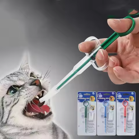 Pet Medicine Feeder Syringe Pill Gun Tablet Dispenser for Dog Cat Kitten Puppy Water Milk Feeding Ca