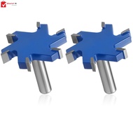 2Pcs Flattening Router Bit 6 Flute Efficient Surfacing Router Bit Rustproof Slab Flattening Router B
