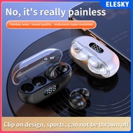 Elesky 【FAST SHIPPING】 Air-guided Bluetooth Headset Sports Waterproof Led Display Wireless Headset Hi-Fi Stereo Earbuds Headset with Microphone