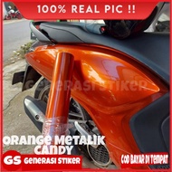 Motorcycle Sticker Metallic CandyORANGE Metallic Pink Sticker Metallic Sticker Candy Orange