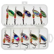 10pcs Metal Spoon Shaped Rotating Fishing Lure Set