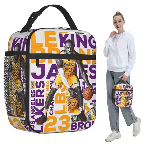 LeBron James 4 Insulated Lunch Bag for Women Office Cooler Thermal Food Box Tote Portable Lunch Boxe