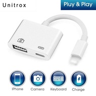 hipower shop OTG USB For Lightning to USB 3 Camera Reader Adapter Connector Kit Data Sync Cable For 