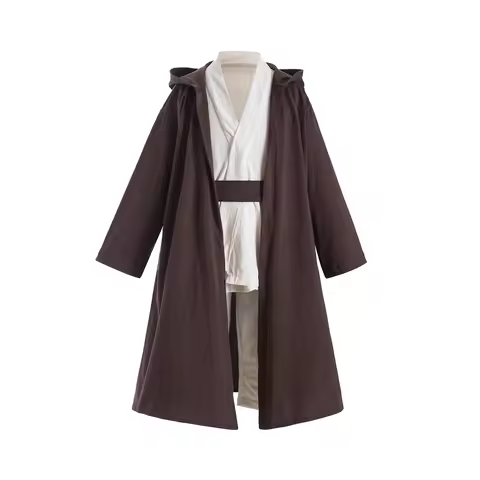 Luke Skywalker 2-Piece Set, Brown Jedi Costume Cloak Robe Boys Child Jedi Cosplay Luke Skywalker Par