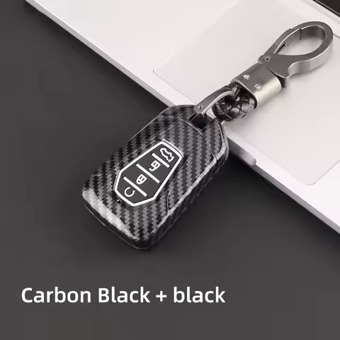 ABS Carbon Car Key Case For ISUZU Dmax D-max Mux 2021 2022+ D-max MU-X 3.0 Mux Key Cover Case