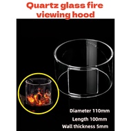 High temperature resistant quartz glass observation furnace cover, hollow explosion-proof glass furn