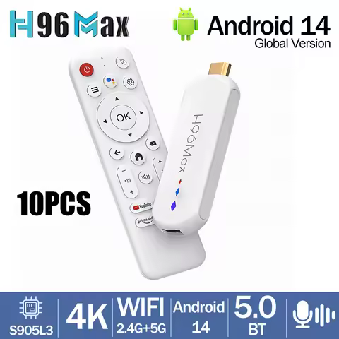 Wholesale 10PCS H96Max M20 S905L3 Smart TV Stick 2G 16G 4K HD Android Mini TV Stick 2.4&5G Dual Wifi
