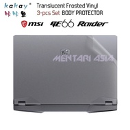 Msi GE66 Raider Body Protector - KAKAY MATTE Translucent Vinyl