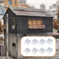 Toysmith 8x 1/72 Scale Miniature Roof Tiles Building Set Corrugated Fake Tiles Model for