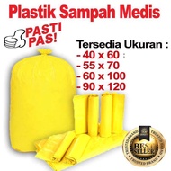 Kantong Plastik Sampah Medis Warna Kuning Ukuran 60 x 100 cm - Trashbag Yellow size 60 x 100 cm