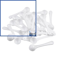 【2026HOT】50pcs 1g White Plastic Measuring Spoon Gram Scoop Food Baking Medicine Powder