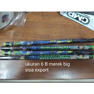 Pencil Japanese export leftoverBIGs, sizes 4B B 6B 2B big pencil