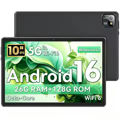 Android 16 Tablet 10 Inch Tablet with Octa-Core 26GB+128GB 1TB Expand Gemini AI 7000mAh WiFi GPS Dua