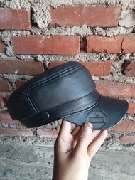 TOPI PRIA KULIT DOMBA ASLI MODEL NAHKODA POLIS