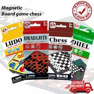 Portable Magnetic Board Game Chess , Snake and Ladders , Draught Board game Set