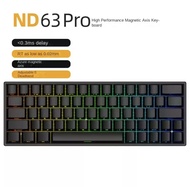 Irok ND63 PRO Magnetic Switch Mechanical Keyboard 0 Dead Zone Hot Swappable RGB Gaming 0.02mm Class 