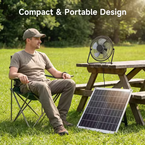 10W Monocrystalline Silicon Solar Panel With 8 Inch Fan Combo Kit 6V USB Output Portable Solar Charg
