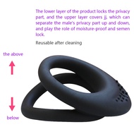☞✣☊Sex Toys Double Cock Ring Ball Strap Get Hard Last Longer Penis Ring Enlarger