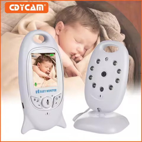 Video Wireless Baby Monitor 2.0 inch Color Security Camera 2 Way Talk Night Vision IR LED Temperatur