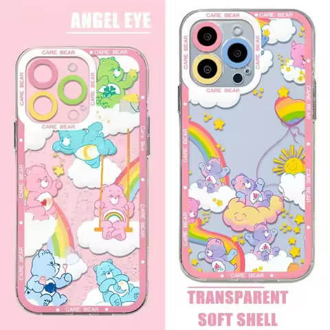 Rainbow C-Cares B-Bears Case for Samsung Galaxy A53 A50 A50S A36 A35 A34 A32 A31 A30 A26 A25 A24 A23