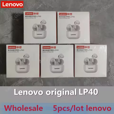 Lenovo LP40PRO/LP40 5pcs Wireless Earphone Bluetooth 5.0 Dual Stereo Noise Reduction Bass Touch Cont