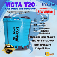 VICTA TURBO BATTERY HAND SPRAYER PUMP (LIGHT BLUE) -20L -T20