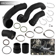 Aluminum Charge Pipe + Boost Pipe Hose Kit For BMW F07 F10 535i 640i 740i N55 Single Turbo 3.0L Perf