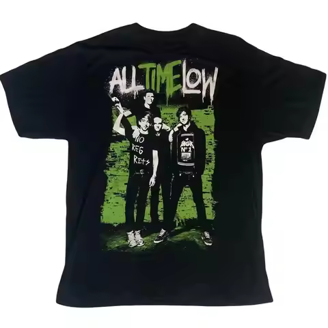 All Time Low Rock Band Black T Shirt