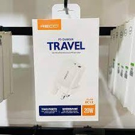 RECCI RC61Ul  30W (QC18W+12W) 4 USB PORTS CHARGER - WHITE