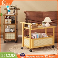LULU Storage Rack Kitchen Rack With Wheel Bamboo Moving Rack Storage Trolley Rack Besi Serbaguna 置物架