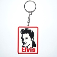 Elvis Rubber Keychain pop song music