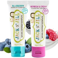 Jack N' Jill Natural Certified Toothpaste - Baby & Toddler Toothpaste, Fluoride-Free, 40% Xylitol, S