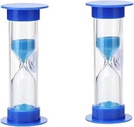 2Pcs Blue Toothbrush Timer for 2mins Sand Clock Timer 2 Minute Sand Timer, Plastic Suction Cup Hourg