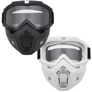2 件組戰術面罩 - 可調式和可拆卸，附防護鏡片、防霧彩彈面罩、滑雪面罩