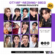 [OT7 Ver] ARIRANG Selca Photocards | Jungkook V Taehyung Jimin RM Jin Suga JHope | Fanmade Photo Car