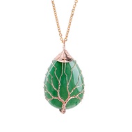 Tree of Life 7 Chakra Natural Gemstone Necklace Crystal Energy Healing Handmade Pendant Necklace for