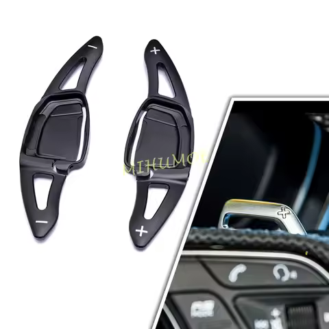 Interior Steering Wheel Paddle Shifter Extension Trims Accessories For 2020-2023 Audi RS3 RS4 RS5 RS