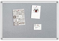 24x18-Inch Gray Felt Bulletin Board with Silver Aluminum Frame – Perfect for Home, Office, and Class