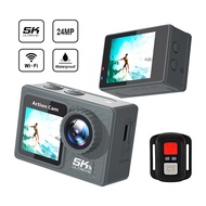 78Fkwrhiabm 5K 4K 60/30 FPS Antiwater Dual Screen Action Video Cam Type-C Rechargeable Antishake WIF