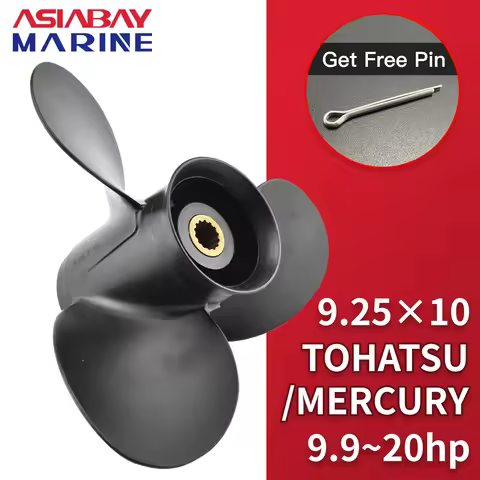 Outboard Propeller For Tohatsu Mercury 9.9hp 15hp 20hp 9.25*10 Boat Aluminum Alloy Screw 3 Blade 14 