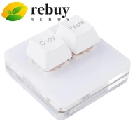 REBUY Copy Paste Keypad, Acrylic Mini Custom Mini 2 Key Keypad, Hot Swap Red Switch Keypad Mechanica