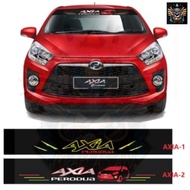 STIKER CERMIN DEPAN Perodua AXIA Stiker Cermin Hadapan/ Windscreen Car Sticker (NEON LIGHT)