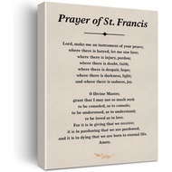 Wall Art Inspirational Scripture Quote Canvas Wall Art - Prayer of Saint Francis Print - Positive Ch