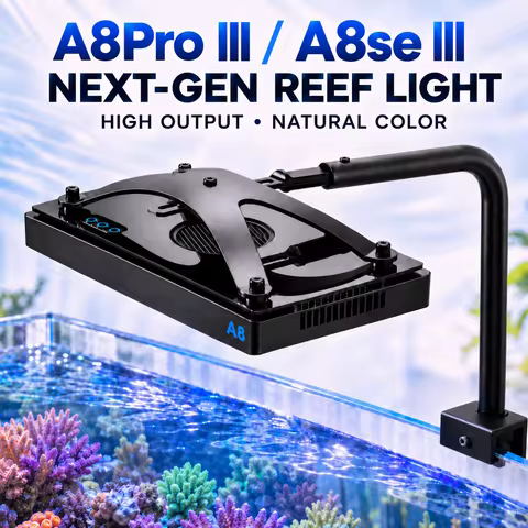 A8SE III/A8Pro III Reef Aquarium LED Light with Meanwell 230W Full Spectrum 8-Channel App Control Mo